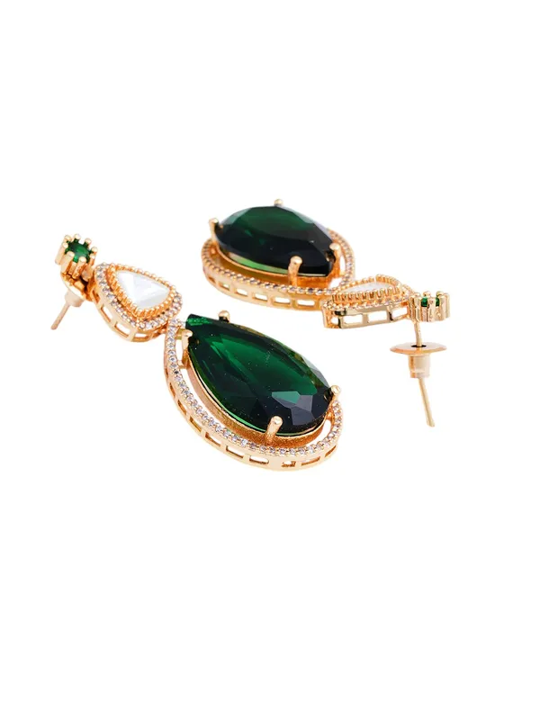 Green_Brass_Kundan_Rose_Gold__Handcrafted_Water_Resistance_CZ_Stone__Necklace_For_Women