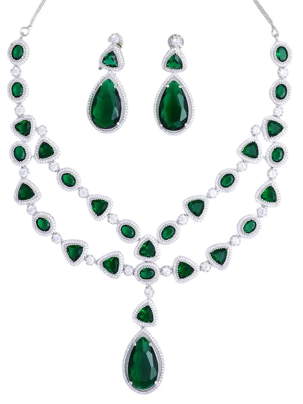 Green_Brass_Kundan_Rose_Gold__Handcrafted_Water_Resistance_CZ_Stone__Necklace_For_Women