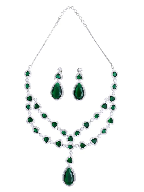 Green_Brass_Kundan_Rose_Gold__Handcrafted_Water_Resistance_CZ_Stone__Necklace_For_Women