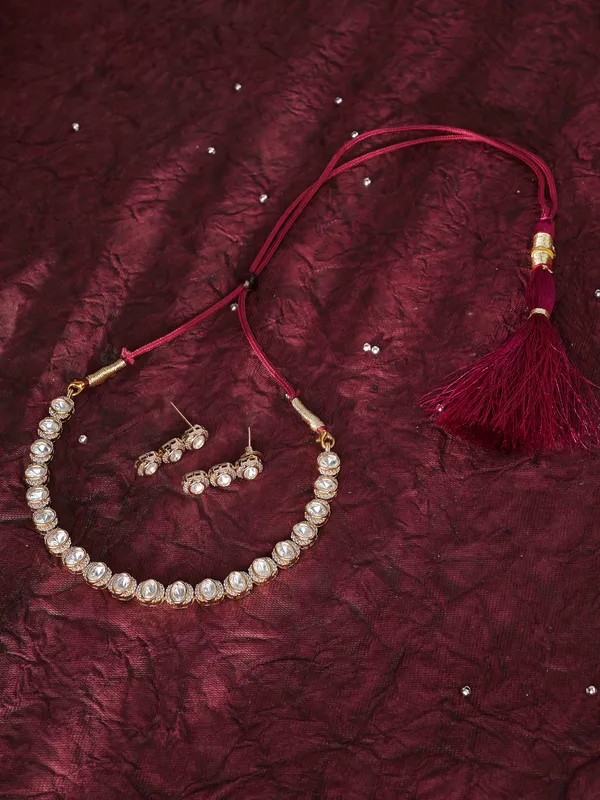 White_Brass_Kundan__Silver_Plated_Handcrafted_Water_Resistance_CZ_Stone__Necklace__Set_For_Women