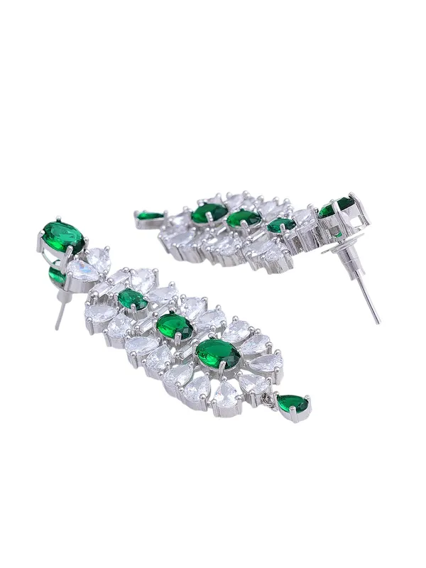 Green_Brass_Silver_Plated_Handcrafted_Water_Resistance_CZ_Stone___Chocker_Set_For_Women