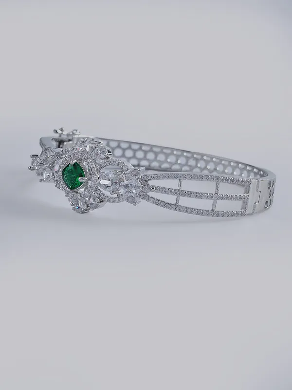 Green_Brass_Silver_Plated_Handcrafted_Water_Resistance_CZ_Stone__Bracelet_For_Women