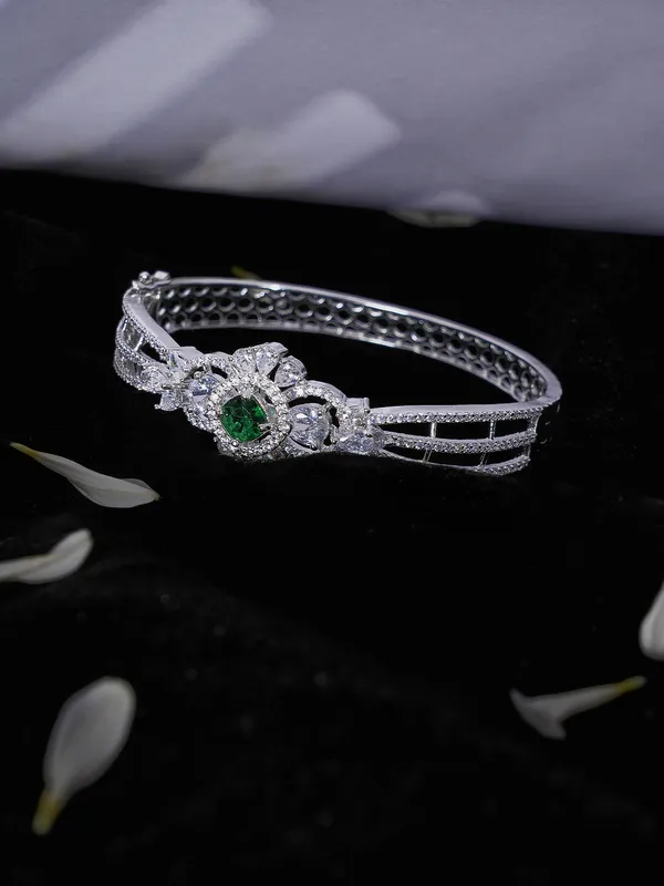 Green_Brass_Silver_Plated_Handcrafted_Water_Resistance_CZ_Stone__Bracelet_For_Women