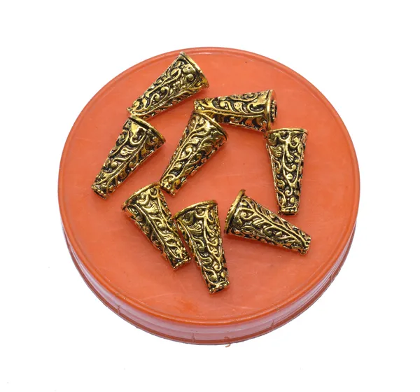 Golden_Plastic_Premium_Cone_Bead_Caps_For_Jewellery_Making