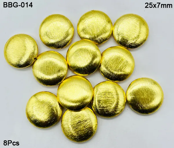 Beadwaala_8PCS_Gold_Round__Brush_Beads_25x7mm__Round_Beads_for_Jewelry_Making,_DIY_Crafts,_Necklaces_&_Ethnic_Designs"