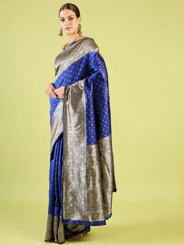 Blue_Printed_Pure_Banarasi_Regular_Saree_For_Women