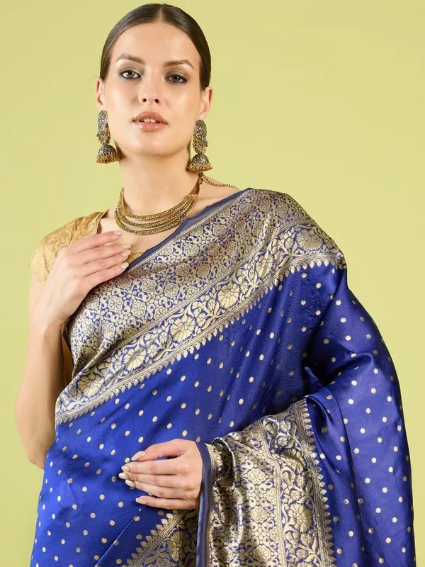 Blue_Printed_Pure_Banarasi_Regular_Saree_For_Women