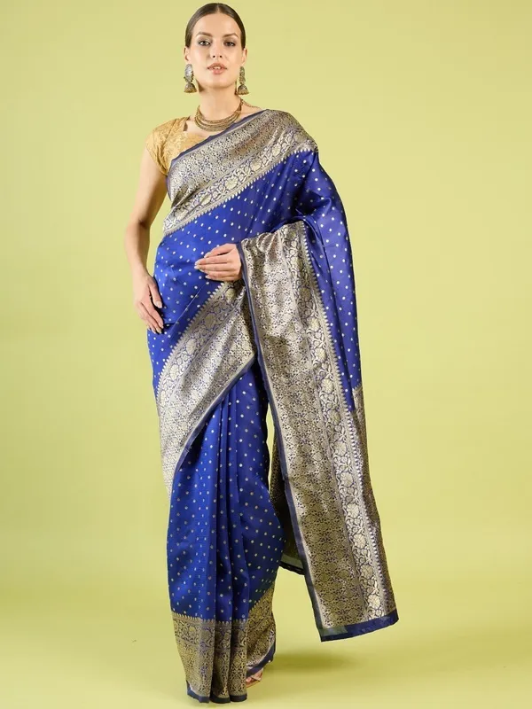 Blue_Printed_Pure_Banarasi_Regular_Saree_For_Women