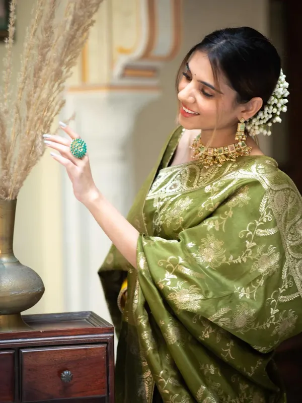 Green_Printed_Pure_Kanjivaram_Regular_Saree_For_Women