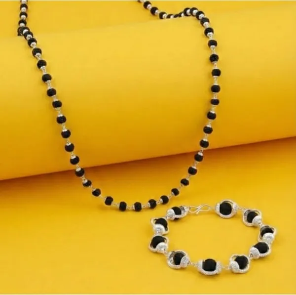 Karungali_Malai_Silver_Coated_Prayer_Bracelet_And_Mala_Set,_54_Black_Ebony_Wood_Beads_For_Men_&_Women