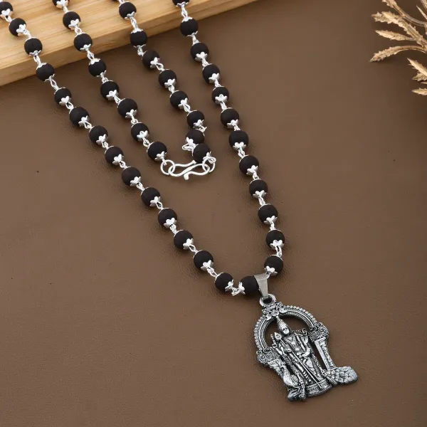 Murugan_Karungali_Mala_Silver_Pendent_For_Men,Women_Metal_Pendant_Silver_Alloy_Pendant_Set_For_Men_&_Women