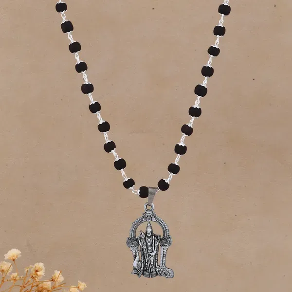 Murugan_Karungali_Mala_Silver_Pendent_For_Men,Women_Metal_Pendant_Silver_Alloy_Pendant_Set_For_Men_&_Women