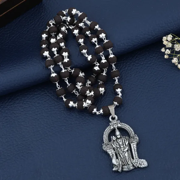 Murugan_Karungali_Mala_Silver_Pendent_For_Men,Women_Metal_Pendant_Silver_Alloy_Pendant_Set_For_Men_&_Women