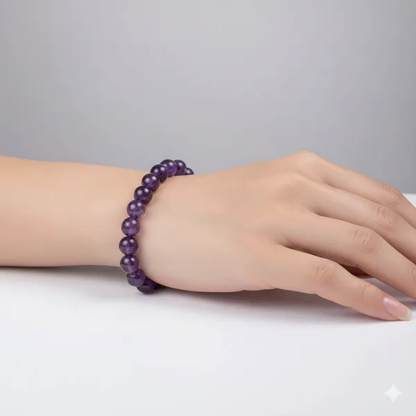 Original_Certified_Amethyst_Bracelet_For_Men_&_Women_-_8Mm_Beads
