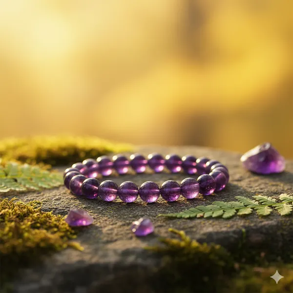 Original_Certified_Amethyst_Bracelet_For_Men_&_Women_-_8Mm_Beads