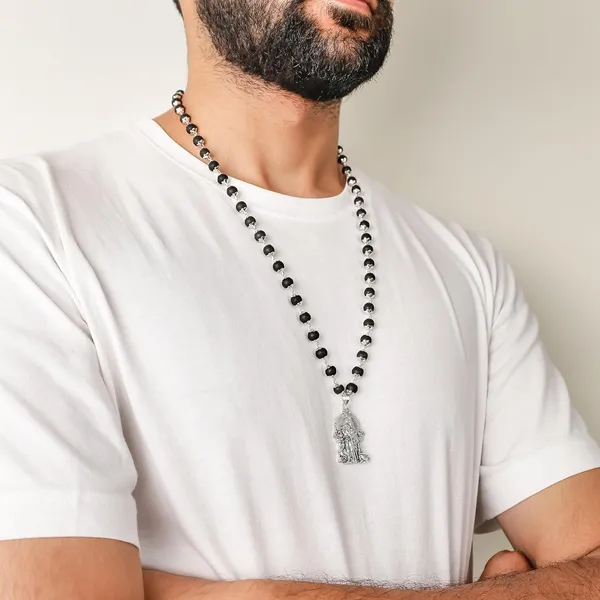 Original_Karungali_Malai_With_Muruga_Locket_-_Certified_Ebony_Beads_Mala_With_Lab_Test_Certification_-_Authentic_Black_Ebony_Wood_54_Beads_German_Silver_Cap_Mala