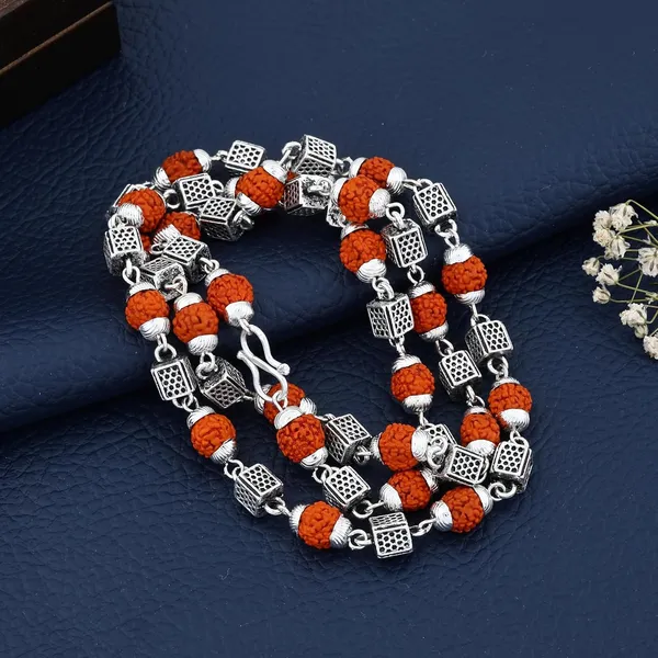 Original_Panchmukhi_Rudraksha_Mala_With_Ashtadhatu_Cube_Beads_|_7Mm_Beads_|_24_Inch_Long_Mala_For_Men_&_Women