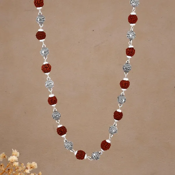 Original_Rudraksha_Mala_With_Shivay_Ashtadhatu_Beads_Handmade_Rosary_5_Mukhi_Mala_For_Men_&_Women