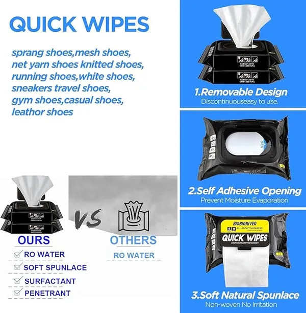 White_Disposable_Shoe_Cleaning_Wipes_For_Footwear_(Pack_Of_80)