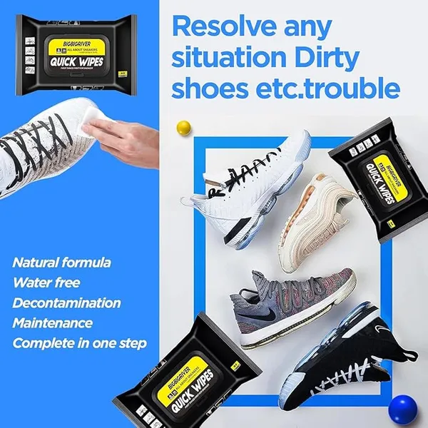 White_Disposable_Shoe_Cleaning_Wipes_For_Footwear_(Pack_Of_80)