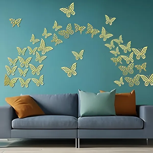 Pack_Of_12_Gold_Metallic_Finish_3D_Butterfly_Wall_Stickers_|_For_Home_Decor