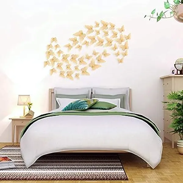 Pack_Of_12_Gold_Metallic_Finish_3D_Butterfly_Wall_Stickers_|_For_Home_Decor