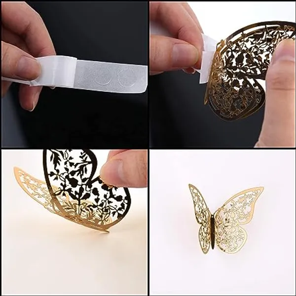 Pack_Of_12_Gold_Metallic_Finish_3D_Butterfly_Wall_Stickers_|_For_Home_Decor