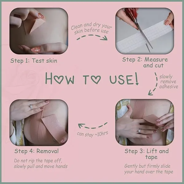 Beige_Cotton_Breast_Lifting_Tape_For_Women