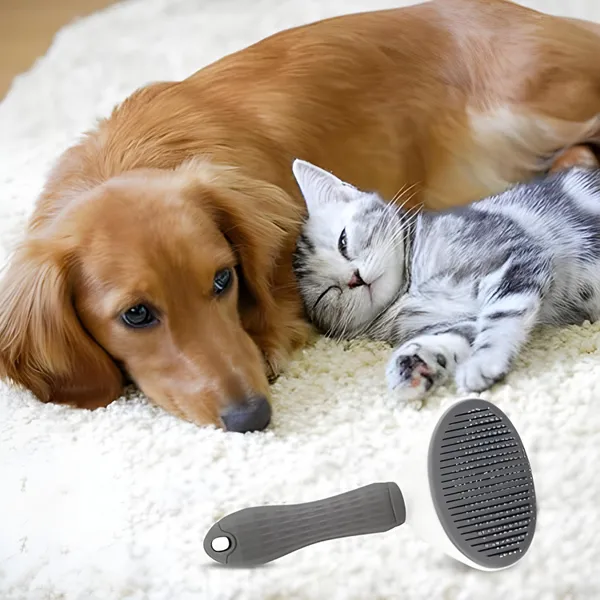 Grey_&_White_Plastic_Dog_Grooming_Comb_Brush