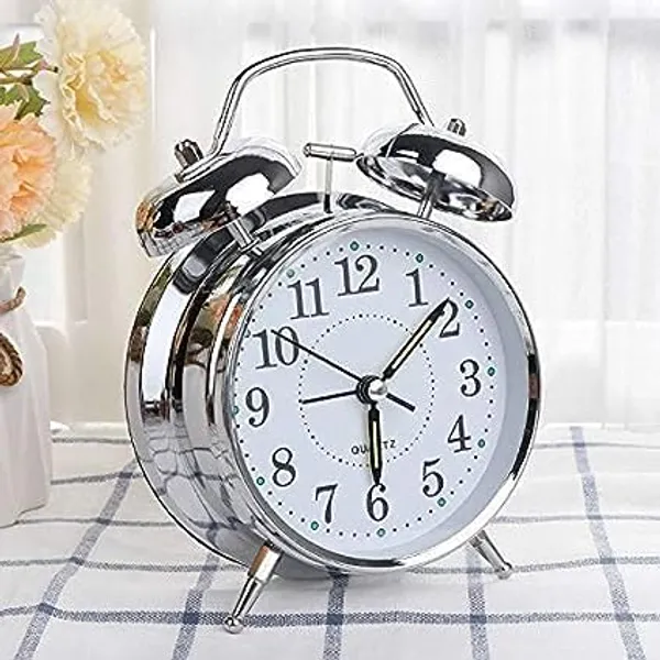Silver_Analog_Alarm_Clock_|_For_Home_&_Office