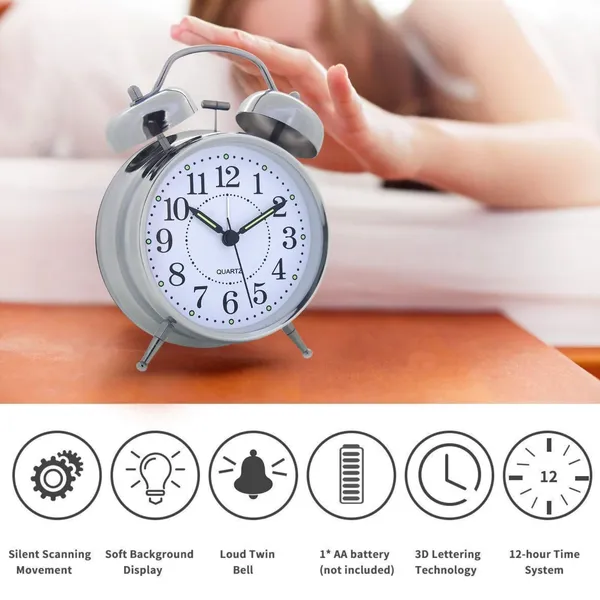 Silver_Analog_Alarm_Clock_|_For_Home_&_Office