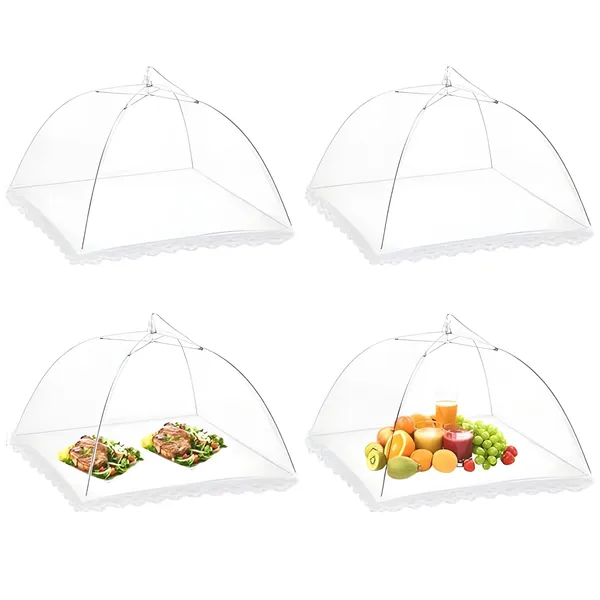 White_Nylon_Pop-Up_Mesh_Food_Covers_Tent_Umbrella_For_Kitchen_(Pack_Of_4)_(43Cm_X_43Cm_X_20_Cm)