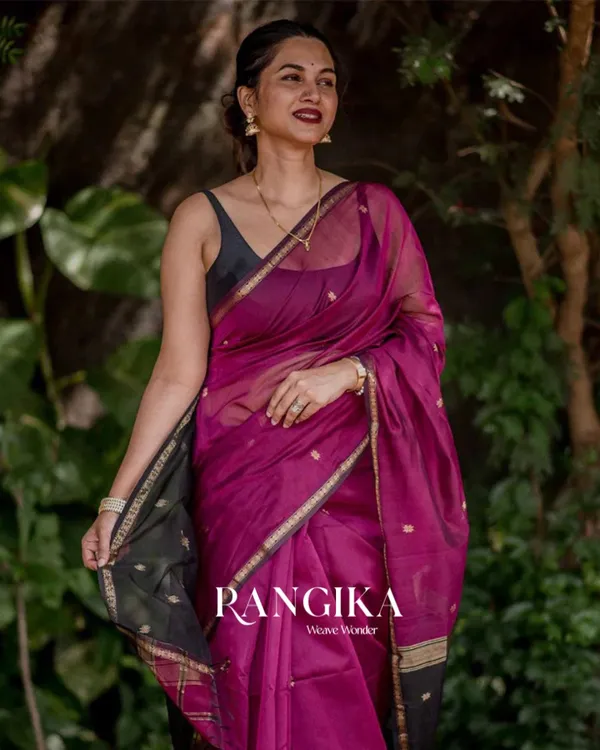 Wine_Premium_Cotton_Silk_Saree_With_Classy_Blouse_and_tassels