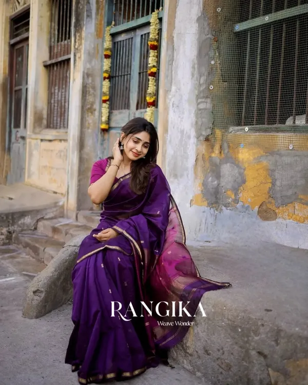 Purple__Premium_Cotton_Silk_Saree_With_Classy_Blouse_and_tassels