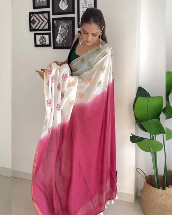 Garden_Glow_-_White_1-Minute_Ready_to_Wear_Saree_with_Green_Blouse_and_All-Over_Flowers