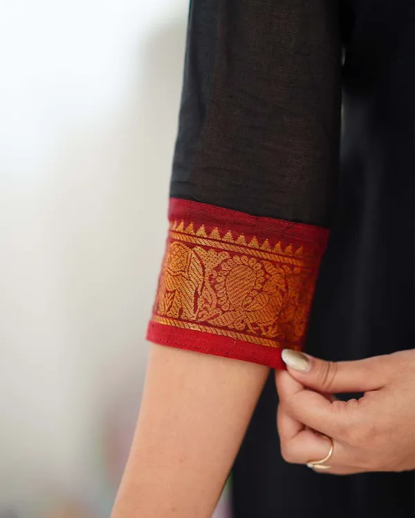 Black_Cotton_Salwar_With_Dupatta_For_Women