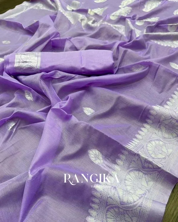 Lavender_Color_Premium_Cotton_Silk_Saree_With_Blouse_Piece