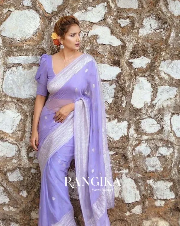 Lavender_Color_Premium_Cotton_Silk_Saree_With_Blouse_Piece