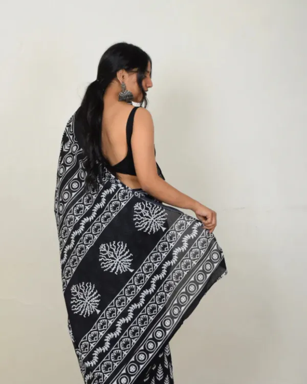 Black_Color_1_-_Minute_Ready_to_Wear_Mulmul_Cotton_Saree_with_Blouse_Piece