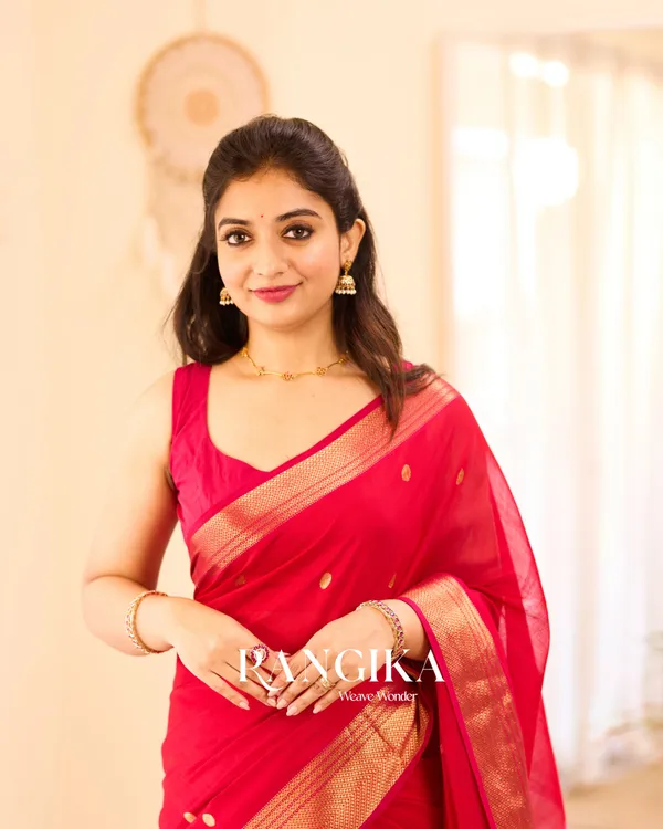 Pink_Color_Premium_Cotton_Silk_Saree_With_Classy_Blouse_and_tassels