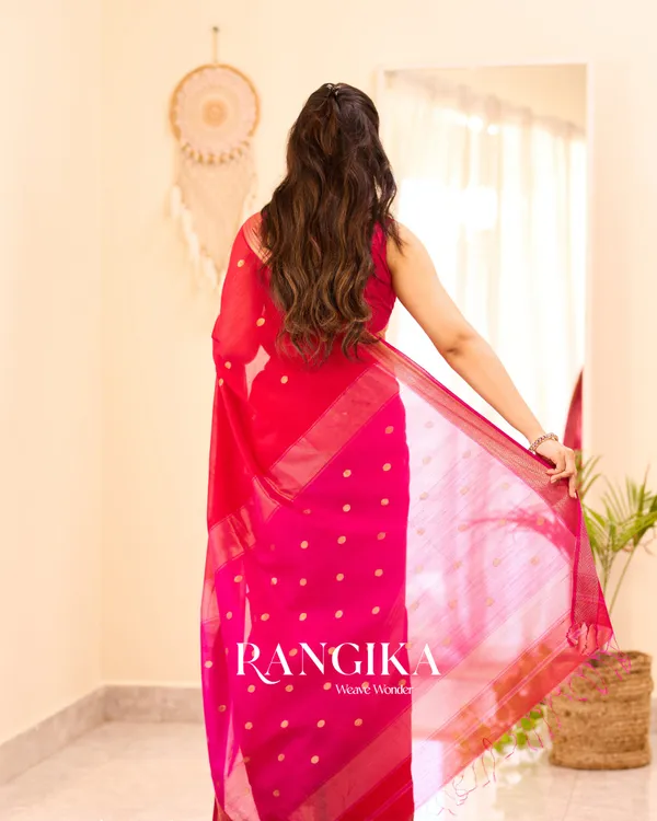 Pink_Color_Premium_Cotton_Silk_Saree_With_Classy_Blouse_and_tassels