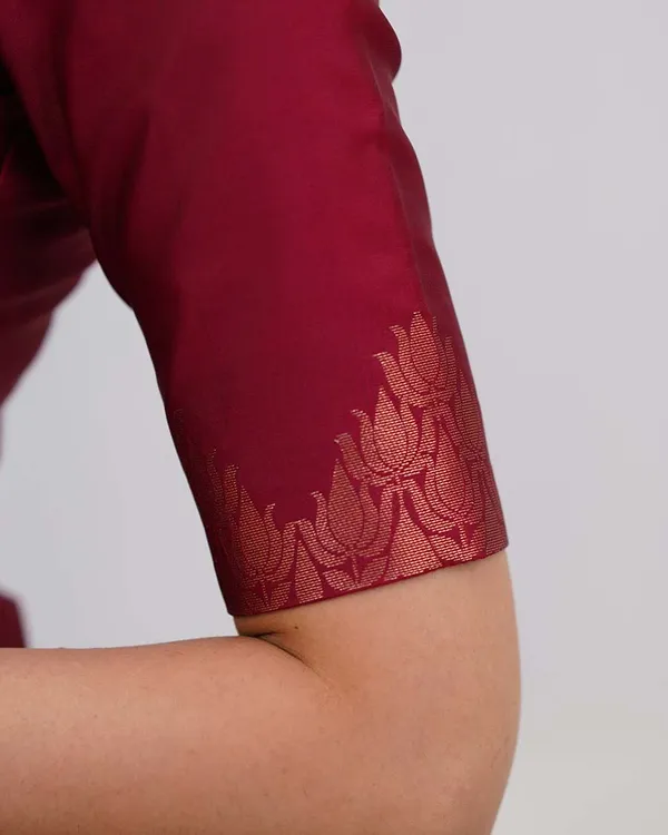 Red_Silk_Salwar_With_Duppata__Bottom_For_Women