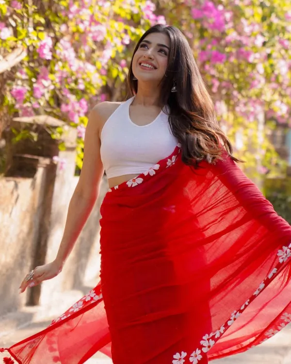 Red_Color_1_Minute_Ready_To_Wear_Mulmul_Cotton_Digital_Printed_Saree_With_Pocket