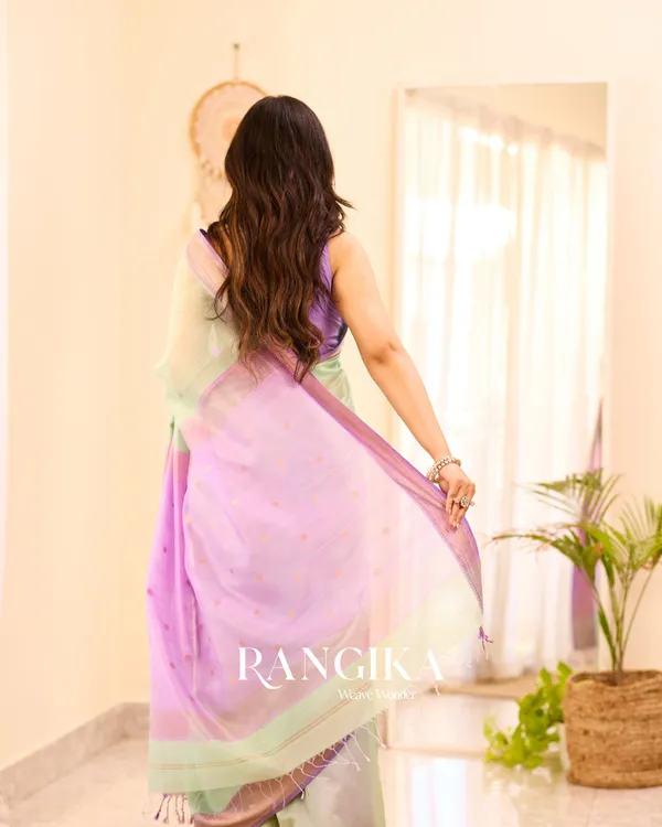 Light_Green_Color_Premium_Cotton_Silk_Saree_With_Classy_Blouse_and_tassels