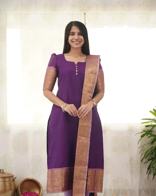 Purple_Cotton_Salwar_With_Dupatta_For_Women