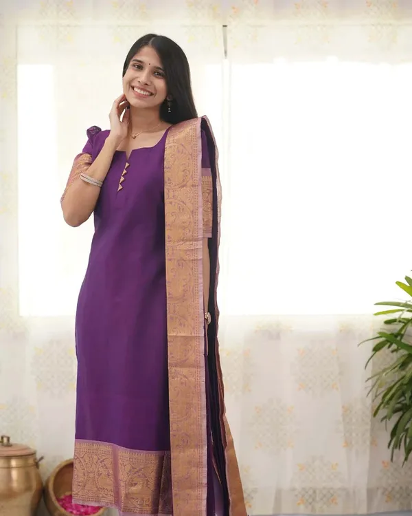 Purple_Cotton_Salwar_With_Dupatta_For_Women
