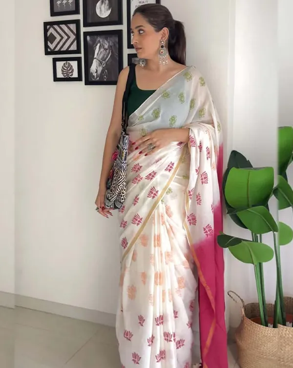 Garden_Glow_-_White_Saree_with_Green_Blouse_and_All-Over_Flowers