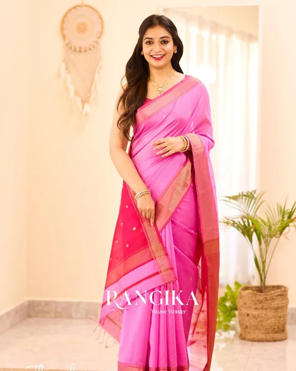 Calm_Pink_Color_Premium_Cotton_Silk_Saree_With_Classy_Blouse_and_tassels