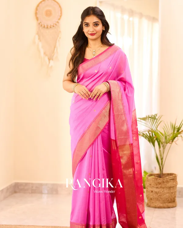 Calm_Pink_Color_Premium_Cotton_Silk_Saree_With_Classy_Blouse_and_tassels