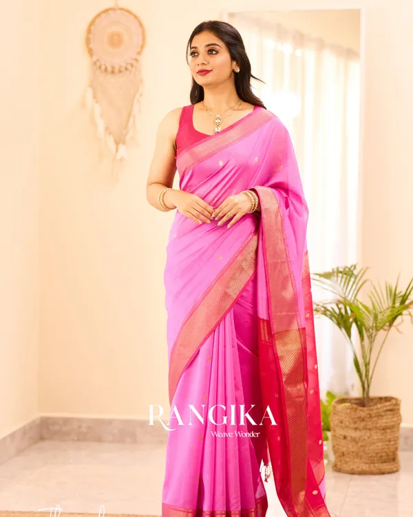 Calm_Pink_Color_Premium_Cotton_Silk_Saree_With_Classy_Blouse_and_tassels